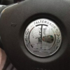 1 1 pcs Silver AMG Affalterbach Logo Sticker For Steering Wheel & Gear Knob & Multimedia Button
