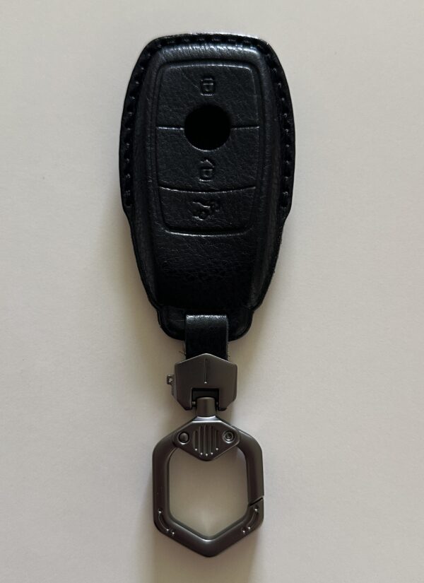2 Premium Leather Key Fob Case – Black, Dark Brown, Light Brown Fits Mercedes Benz C260L S320L E200L E300 C260 C200L