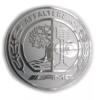 2 1 pcs Silver AMG Affalterbach Logo Sticker For Steering Wheel & Gear Knob & Multimedia Button