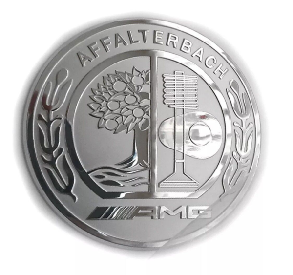 2 1 pcs Silver AMG Affalterbach Logo Sticker For Steering Wheel & Gear Knob & Multimedia Button