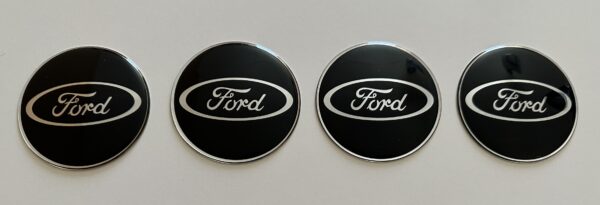 original.jpeg 4 pcs (Set) 70mm - 2.75inch Black Ford Wheel Center Hub Caps Stickers