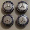 original.jpeg 4 pcs (Set) 75mm - 2.95inch Silver & Blue Mercedes Benz Wheel Center Hub Caps