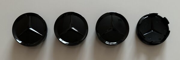 original.jpeg 4 pcs (Set) 64mm - 2.52inch Glossy Black Mercedes Benz Wheel Center Hub Caps
