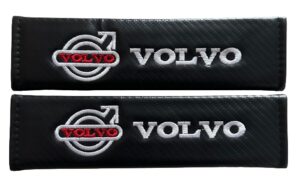 2 pcs Black Volvo Car Styling Safety Belt Cover Protection Shoulder Pad Cushion Harness Pad