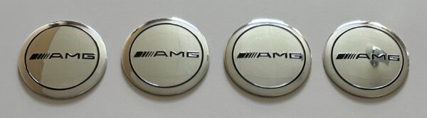 original.jpeg 4 pcs (Set) 56mm - 2.20inch Silver AMG Wheel Center Hub Caps Stickers