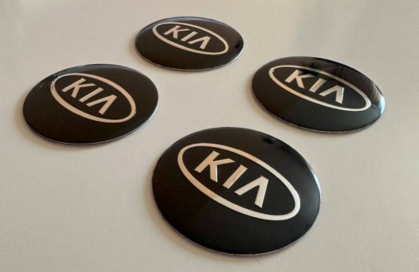 original.png 4 pcs (Set) 56mm - 2.20inch Black Kia Wheel Center Hub Caps Stickers