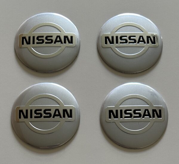 original.jpeg 4 pcs (Set) 56mm - 2.20inch Silver Nissan Wheel Center Hub Caps Stickers