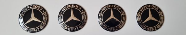 original.jpeg 4 pcs (Set) 56mm - 2.20inch Black Mercedes Benz Wheel Center Hub Caps Stickers