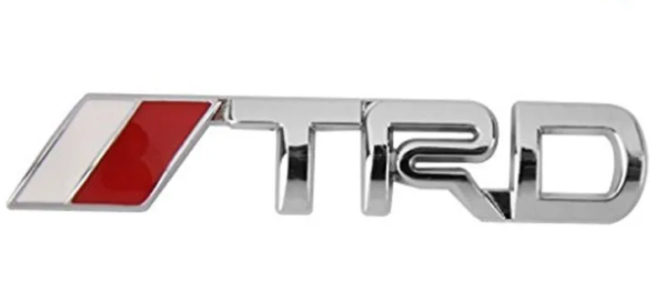 original.png 1 pcs Silver Toyota TRD Metal Emblem Sticker