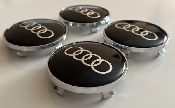 original.jpeg 4 pcs (Set) 68mm - 2.68inch Black Audi Wheel Center Hub Caps without Outer ring