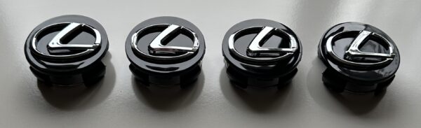 original.jpeg 4 pcs (Set) 62mm - 2.44inch Black Lexus Wheel Center Hub Caps