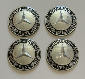 original.jpeg 4 pcs (Set) 75mm - 2.95inch Silver Mercedes Benz Wheel Center Hub Caps Stickers