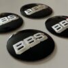 original.jpeg 4 pcs (Set) 60mm - 2.36inch Black & Silver BBS Wheel Center Hub Caps Stickers