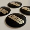 original.jpeg 4 pcs (Set) 56mm - 2.20inch Black & Silver BBS Wheel Center Hub Caps Stickers