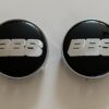4 pcs (Set) 68mm - 2.68inch Black & Silver BBS Wheel Center Hub Caps