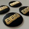 original.jpeg 4 pcs (Set) 56mm - 2.20inch Black & Gold BBS Wheel Center Hub Caps Stickers