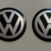 original.jpeg 4 pcs (Set) 70mm - 2.75inch Black Volkswagen Wheel Center Hub Caps Stickers