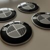 original.jpeg 4 pcs (Set) 56mm - 2.20inch Carbon Black & White BMW Wheel Center Hub Caps Stickers