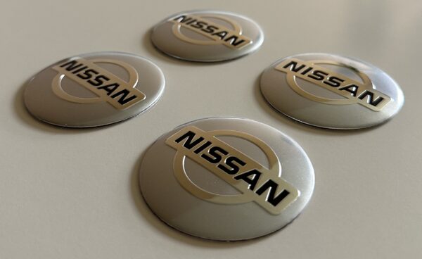 original.jpeg 4 pcs (Set) 56mm - 2.20inch Silver Nissan Wheel Center Hub Caps Stickers