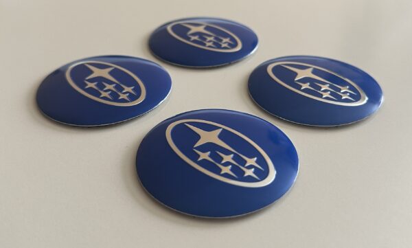 original.jpeg 4 pcs (Set) 56mm - 2.20inch Blue Subaru Wheel Center Hub Caps Stickers