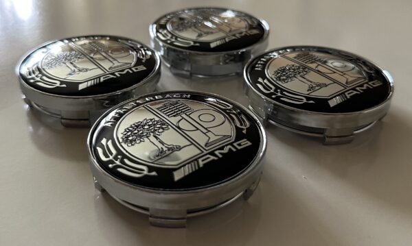original.jpeg 4 pcs (Set) 60mm - 2.36inch Silver AMG Affalterbach Wheel Center Hub Caps