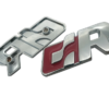 original.png 1 pcs Silver & Red Volkswagen GR Emblem Sticker Metal