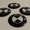 original.jpeg 4 pcs (Set) 56mm - 2.20inch Black & White BMW Wheel Center Hub Caps Stickers