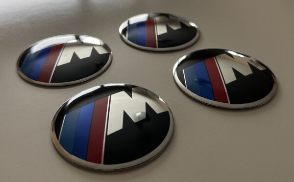 original.jpeg 4 pcs (Set) 56mm - 2.20inch Black BMW M Wheel Center Hub Caps Stickers