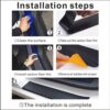 4 pcs Carbon Fiber Car Door Sill Scuff Protector Set for Subaru - Anti-Scratch Strip