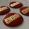 original.jpeg 4 pcs (Set) 56mm - 2.20inch Red & Gold BBS Wheel Center Hub Caps Stickers