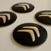 original.jpeg 4 pcs (Set) 56mm - 2.20inch Black Citroen Wheel Center Hub Caps Stickers