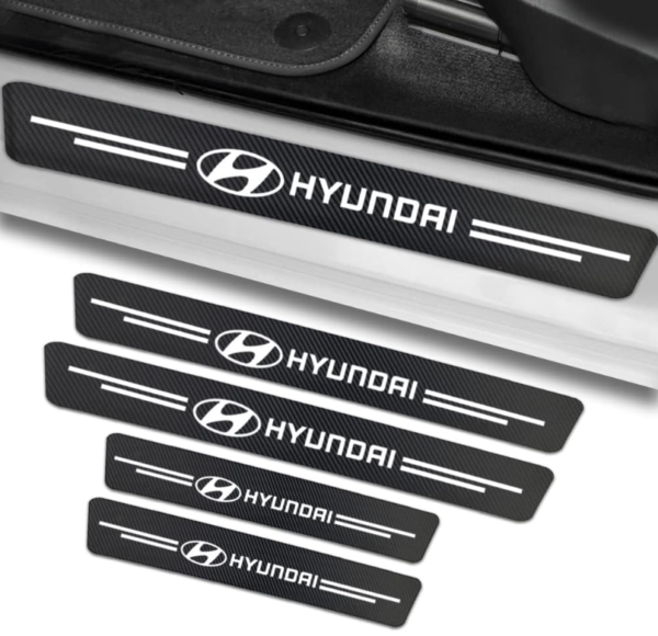 original.png 4 pcs White Carbon Fiber Car Door Sill Scuff Protector Set for Hyundai - Anti-Scratch Strip