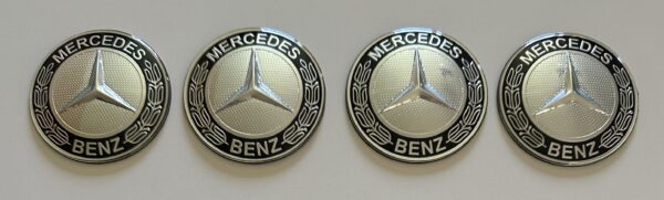 4 pcs (Set) 75mm - 2.95inch Silver Mercedes Benz Wheel Center Hub Caps Stickers