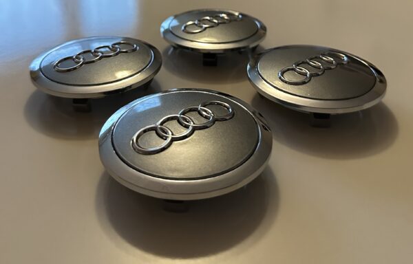 original.jpeg 4 pcs (Set) 69mm - 2.72inch Matte Gray Audi Wheel Center Hub Caps