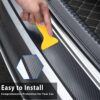4 pcs Carbon Fiber Car Door Sill Scuff Protector Set for Subaru - Anti-Scratch Strip