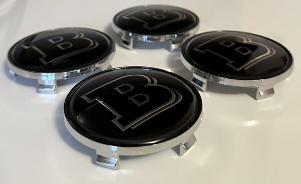 original.jpeg 4 pcs (Set) 68mm - 2.68inch Black BRABUS Wheel Center Hub Caps