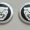 original.jpeg 4 pcs (Set) 56mm - 2.20inch Black & Silver Jaguar Wheel Center Hub Caps Stickers