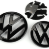 original.png 2 pcs Front & Back (Set) Volkswagen Glossy Black Front Grill Badge + Rear Trunk Lid Emblem Logo for Golf MK7