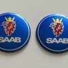 original.jpeg 4 pcs (Set) 56mm - 2.20inch Blue SAAB Wheel Center Hub Caps Stickers