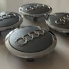 original.jpeg 4 pcs (Set) 69mm - 2.72inch Glossy Gray Audi Wheel Center Hub Caps