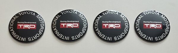 original.jpeg 4 pcs (Set) 56mm - 2.20inch Black Toyota TRD Wheel Center Hub Caps Stickers