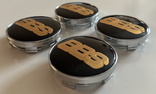 original.jpeg 4 pcs (Set) 60mm - 2.36inch Black & Gold BBS Wheel Center Hub Caps