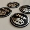 4 pcs (Set) 56mm - 2.20inch Black Jeep 4x4 Wheel Center Hub Caps Stickers