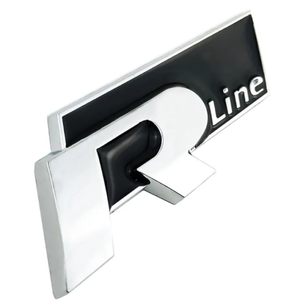 original.png 1 pcs Black Volkswagen R Line Metal Emblem Sticker