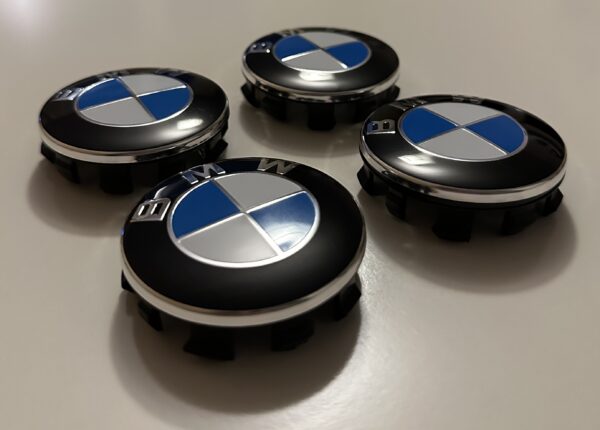 original.jpeg 4 pcs (Set) 56mm - 2.20inch Blue & White BMW Wheel Center Hub Caps