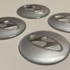 original.jpeg 4 pcs (Set) 65mm - 2.56inch Silver Hyundai Wheel Center Hub Caps Stickers