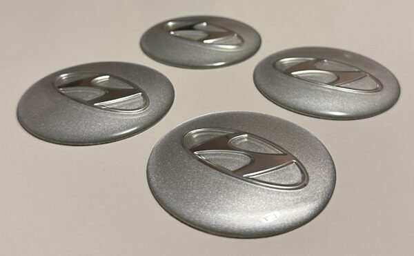 original.jpeg 4 pcs (Set) 65mm - 2.56inch Silver Hyundai Wheel Center Hub Caps Stickers