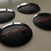 original.jpeg 4 pcs (Set) 56mm - 2.20inch Black & Red Toyota TRD Wheel Center Hub Caps Stickers
