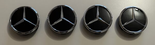original.jpeg 4 pcs (Set) 60mm - 2.36inch Glossy Black Mercedes Benz Star Logo Wheel Center Hub Caps