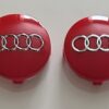 original.jpeg 4 pcs (Set) 60mm - 2.36inch Glossy Red Audi Wheel Center Hub Caps (4B0601170)
